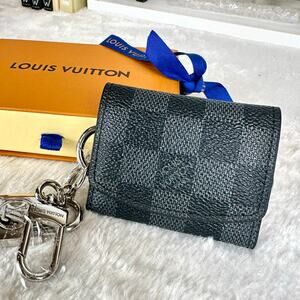 Louis Vuitton Damier Graphite key holder, fob holder keychain or cufflinks case